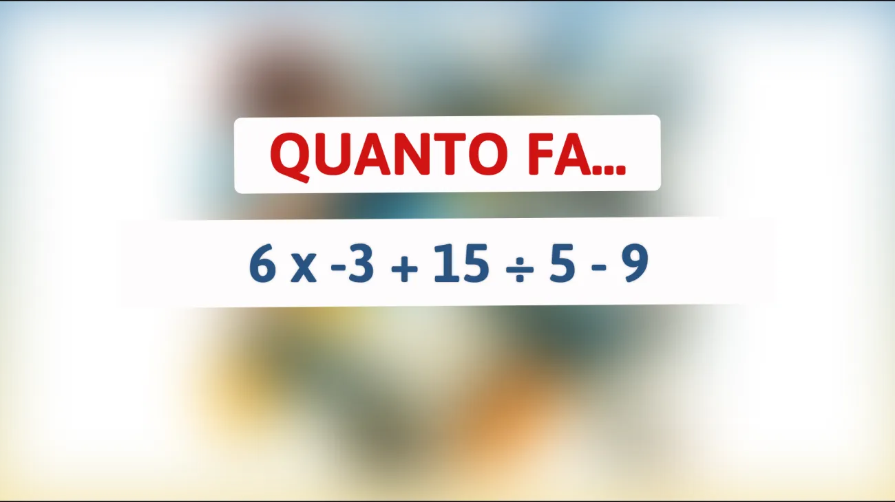\"Soltanto i Veri Geni Riuscono a Risolvere Questo Indovinello Matematico!\""