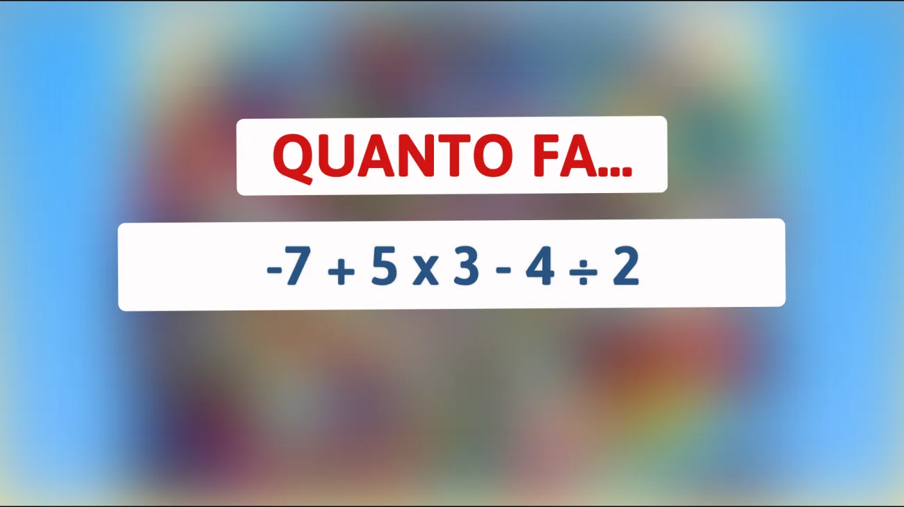 Scopri se sei un vero genio risolvendo questo rompicapo matematico che pochi riescono a comprendere!"