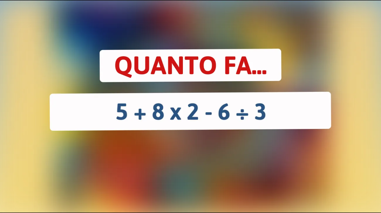 Scopri se sei un vero genio risolvendo questo test matematico che inganna milioni: ottieni il risultato corretto!"